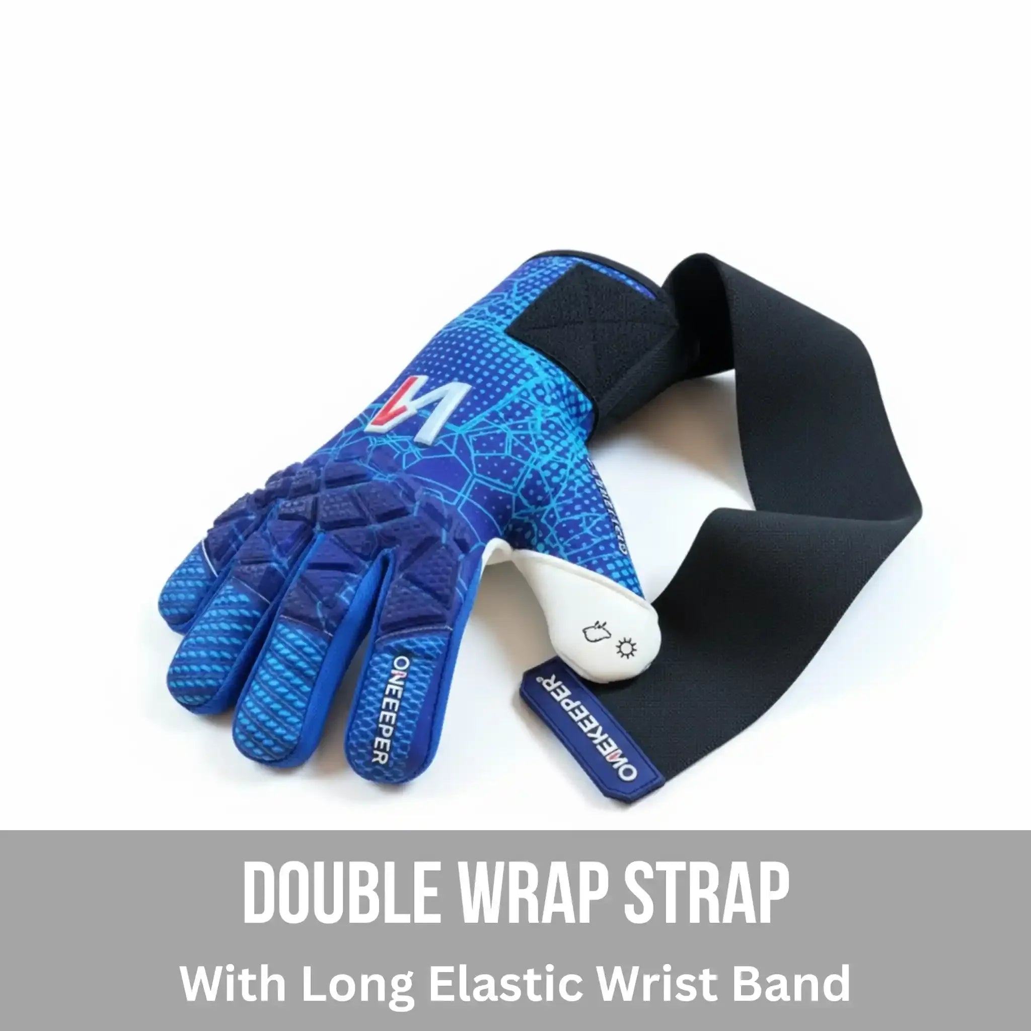 C-TEC Aqua Latex Blue with Thin Neoprene Backhand for Cold Weather
