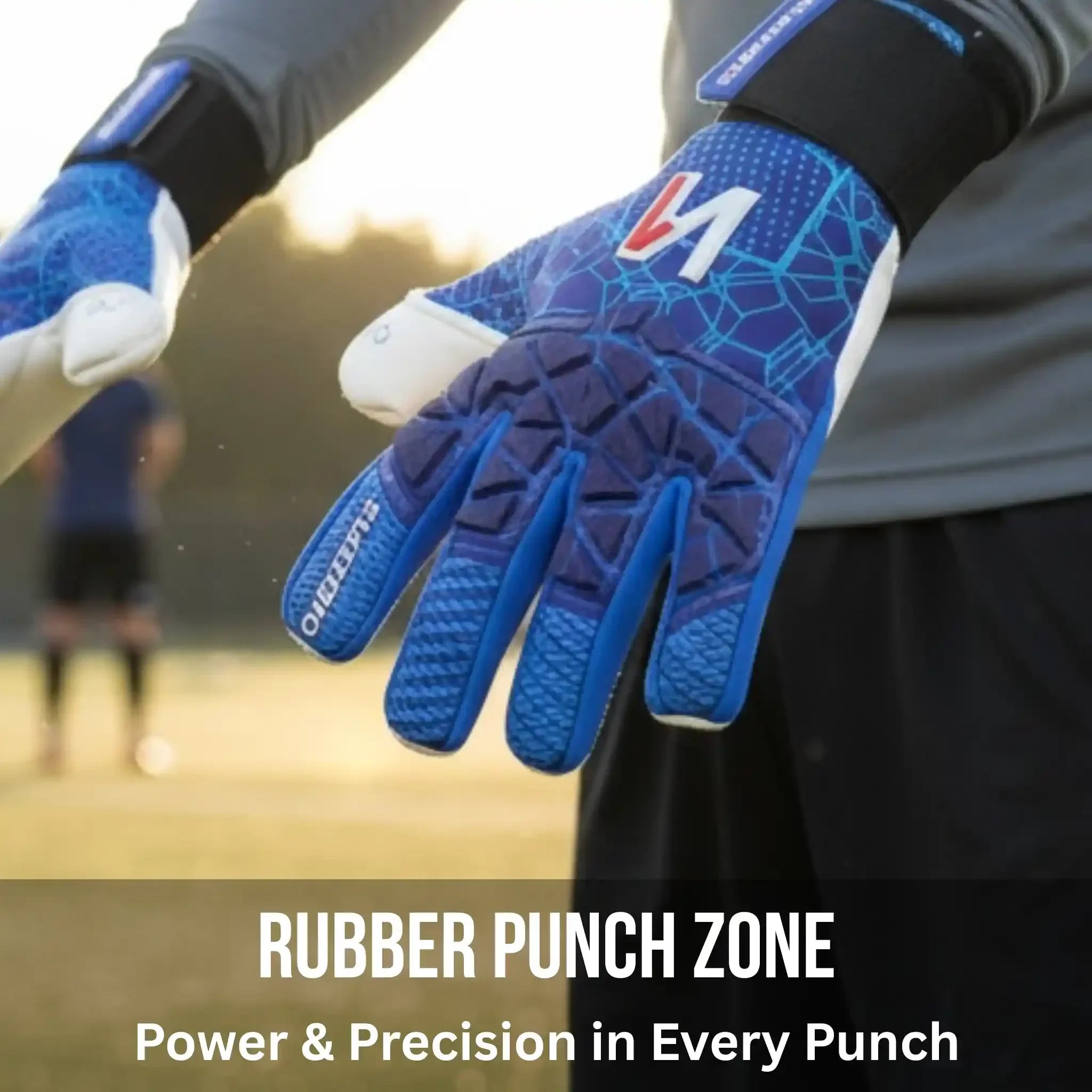 C-TEC Aqua Latex Blue with Thin Neoprene Backhand for Cold Weather