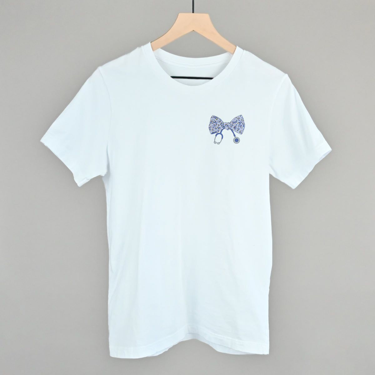 Stethoscope Floral Bow (Left Chest)