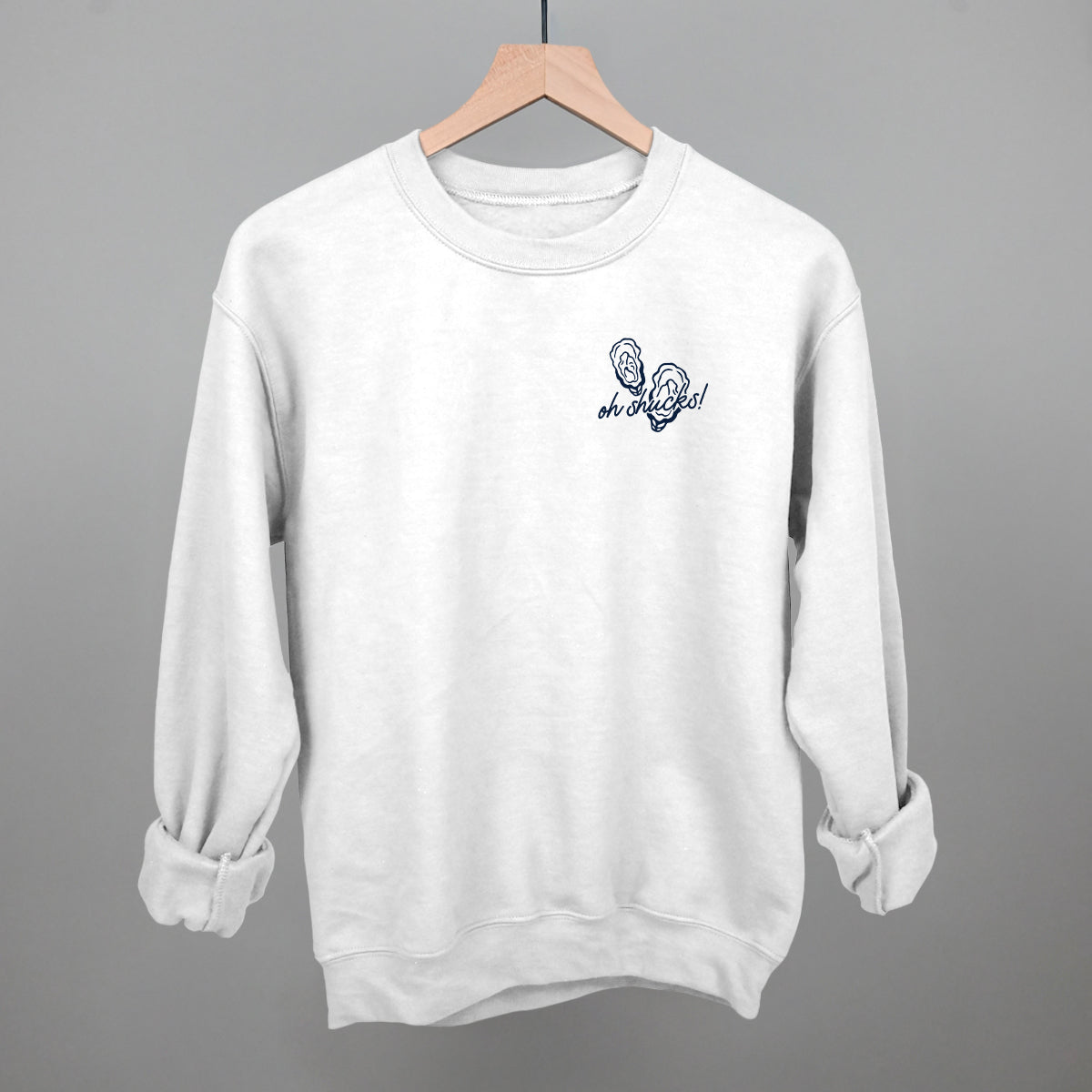 Oh Shucks Oysters (Navy Blue) (Left Chest)
