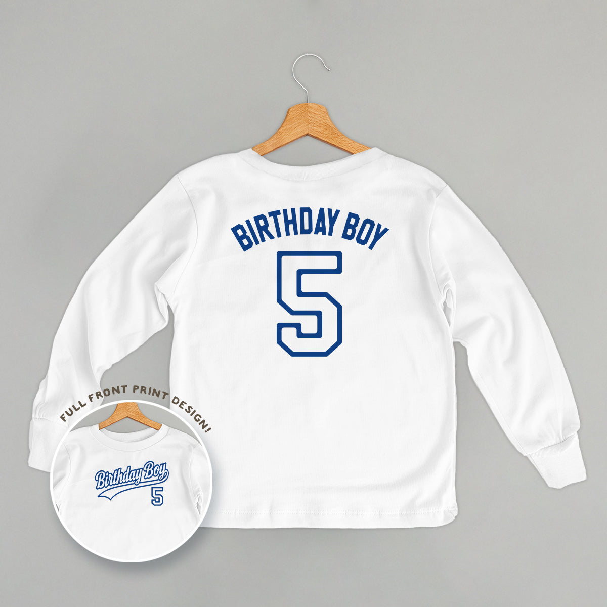 Birthday Boy Varsity #5 (Kids Back Print)