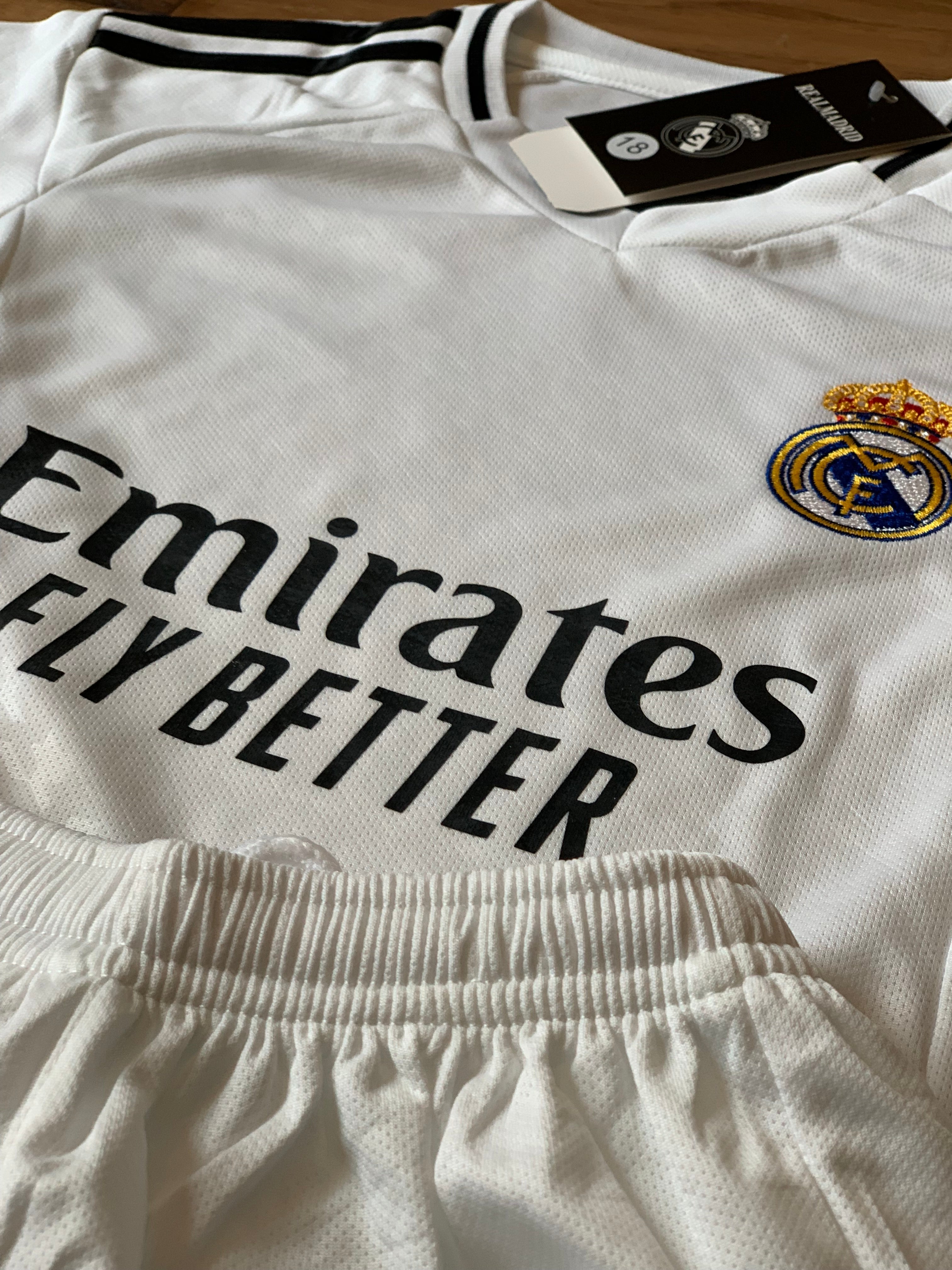 Ronaldo 7 White Kids Soccer Jersey Real Madrid Youth Toddler Sizes