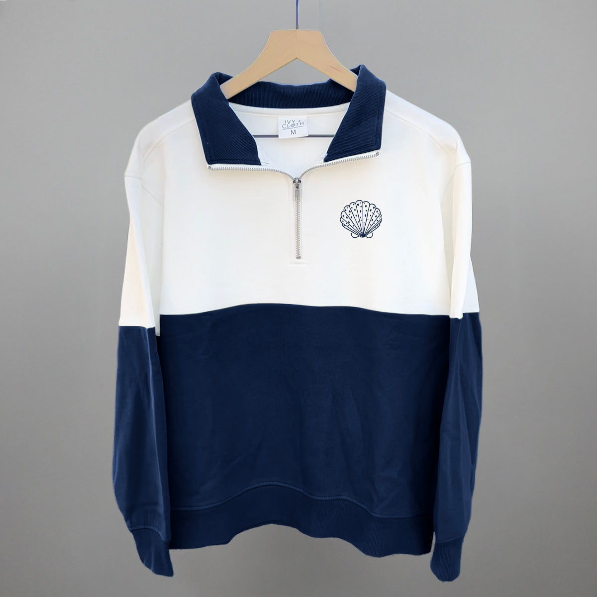 Speckled Seashell (Navy Blue) (Left Chest)