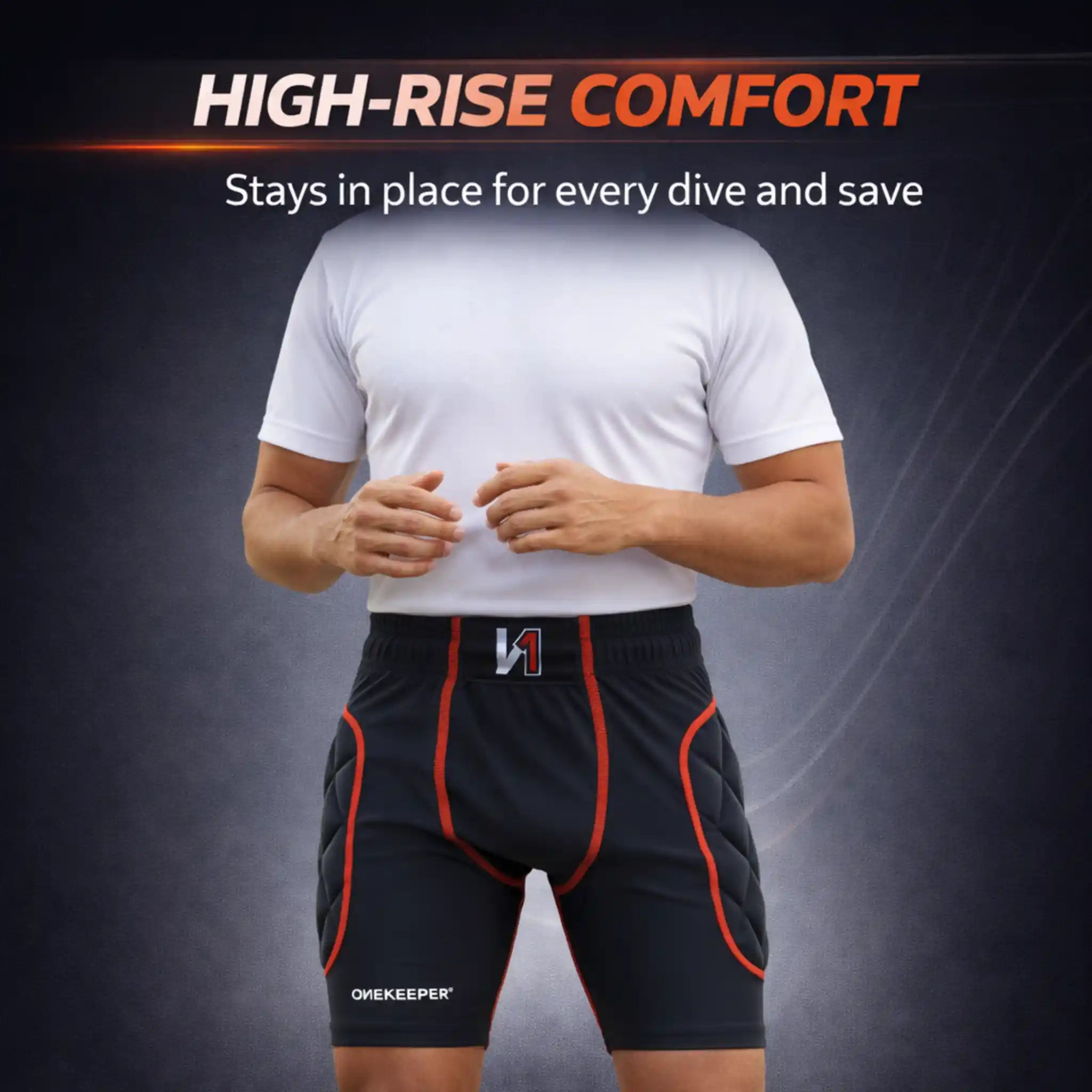 ONEKEEPER Goalkeeper Foam Padded Compression Shorts