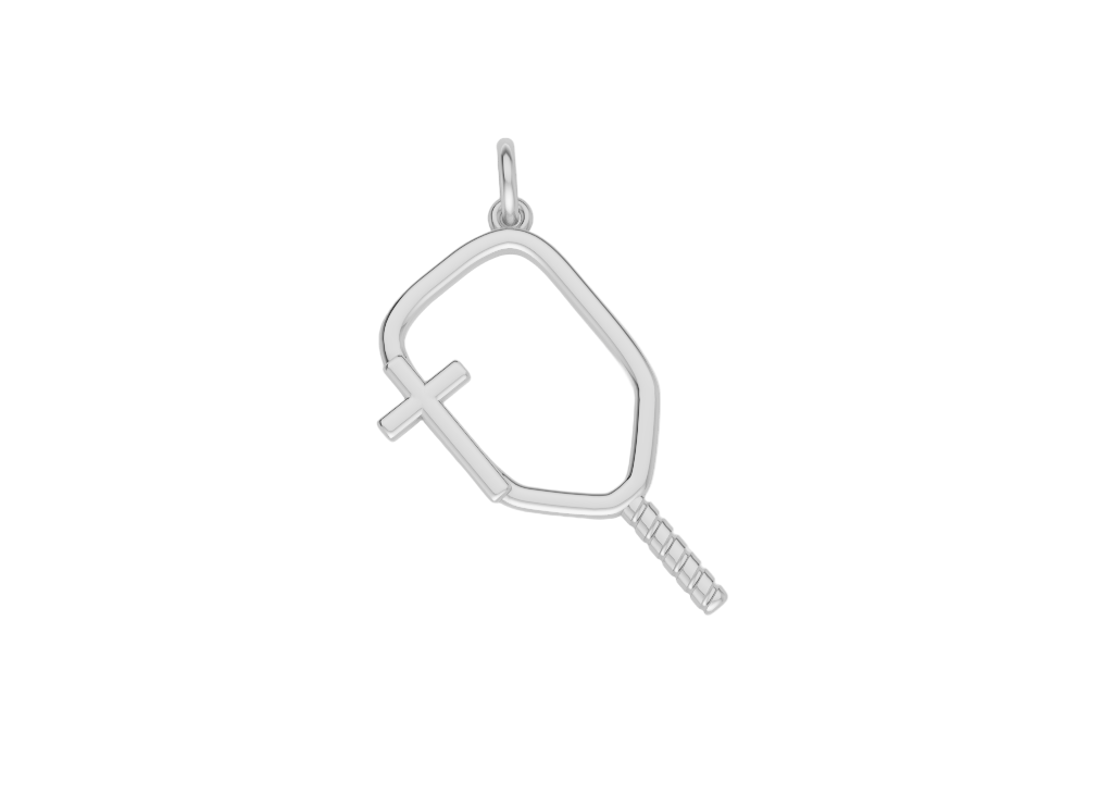 Pickleball Necklace with Cross