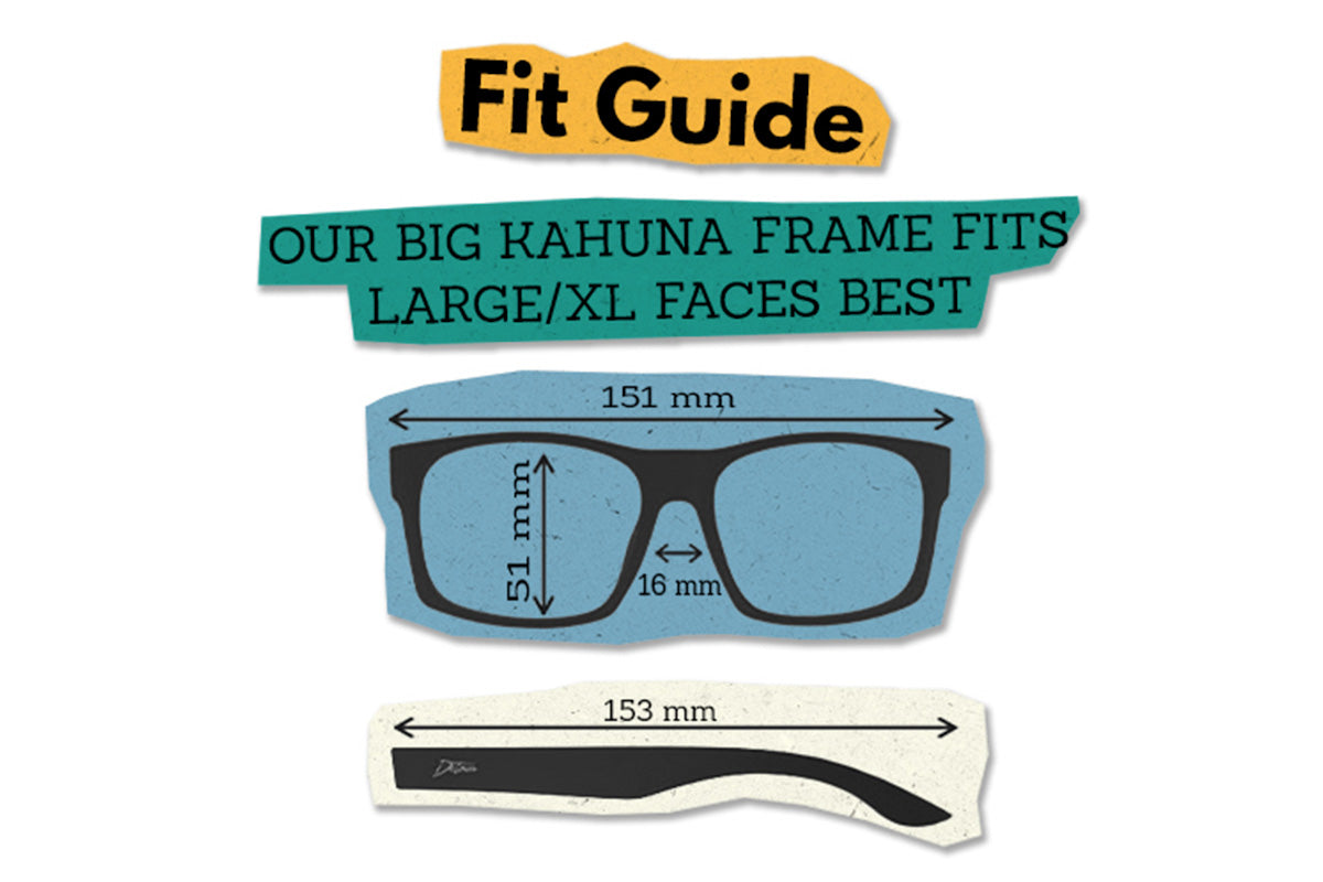 Big Kahuna XL -Sharks & Stripes - Electric Blue Polarized