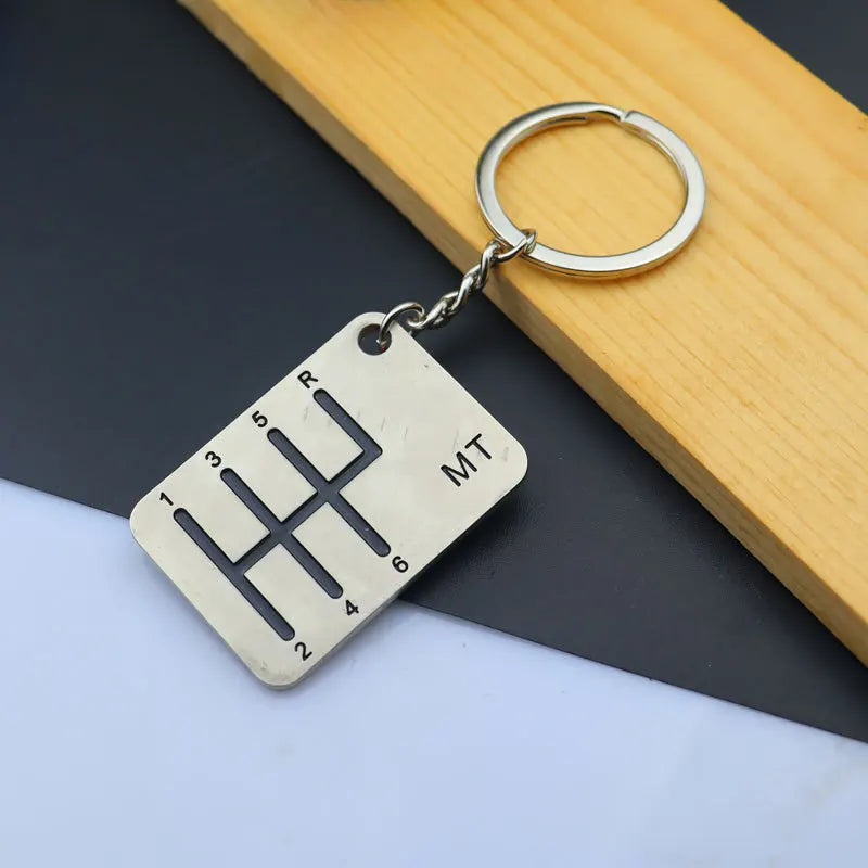 Creative Metal Mini Auto Parts Car Wheel Keychain Body Kit Enthusiast Keyring Accessories Key Ring Chain for Men Woman Gift