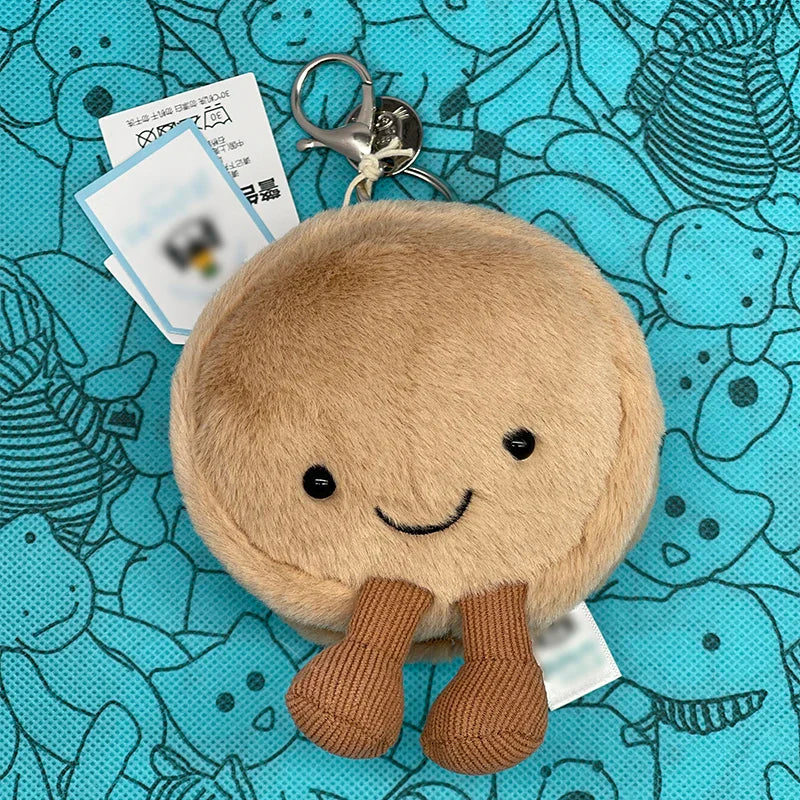 Golf Ball Plush Keychain, Jellyfish Keychain, Macaron Plush Toy, Cherry, Black Storm Cloud Plush JC Bag Charm