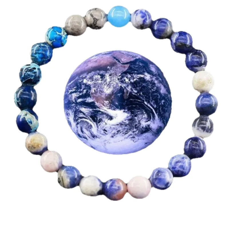 Popular Planet Bracelet Nine Natural Stones Bracelet New Sun Saturn Universe Planet Bracelet Holiday Gift