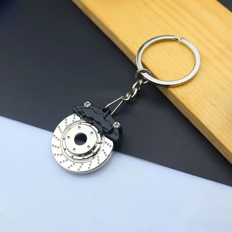 Creative Metal Mini Auto Parts Car Wheel Keychain Body Kit Enthusiast Keyring Accessories Key Ring Chain for Men Woman Gift