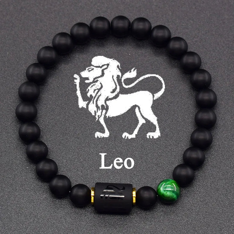 12 Constellation Signs Bracelet for Women Men 12 Zodiac Charm Bracelet Homme Capricorn Libra Leo Signs Jewelry on Hand Wholesale