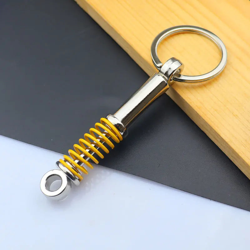 Creative Metal Mini Auto Parts Car Wheel Keychain Body Kit Enthusiast Keyring Accessories Key Ring Chain for Men Woman Gift