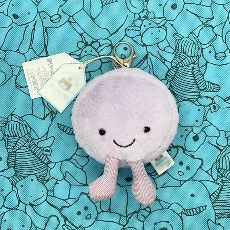 Golf Ball Plush Keychain, Jellyfish Keychain, Macaron Plush Toy, Cherry, Black Storm Cloud Plush JC Bag Charm