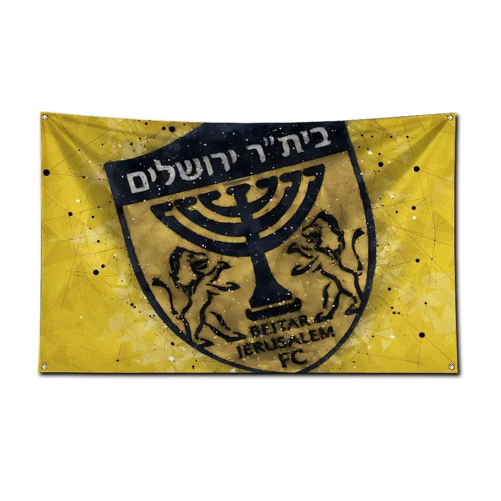 Beitar Jerusalem FC Polyester Printed Banner for Garage or Outdoor Decor Show Team Spirit and Unique Style