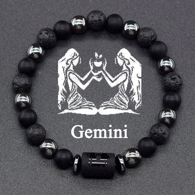 12 Constellation Signs Bracelet for Women Men 12 Zodiac Charm Bracelet Homme Capricorn Libra Leo Signs Jewelry on Hand Wholesale