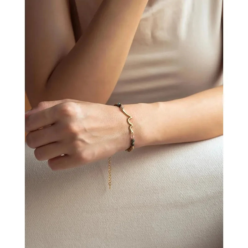 Meaningful Gifts Wave Bracelet,The Waves of Life We've been Through,Meaningful Graduation Gifts for Friends,Daughters,Classmates