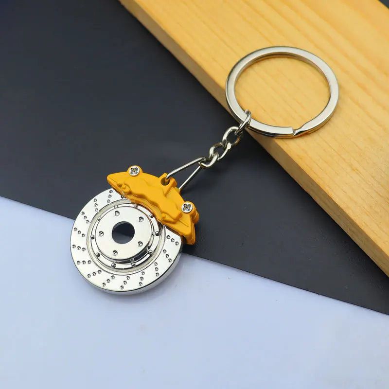 Creative Metal Mini Auto Parts Car Wheel Keychain Body Kit Enthusiast Keyring Accessories Key Ring Chain for Men Woman Gift