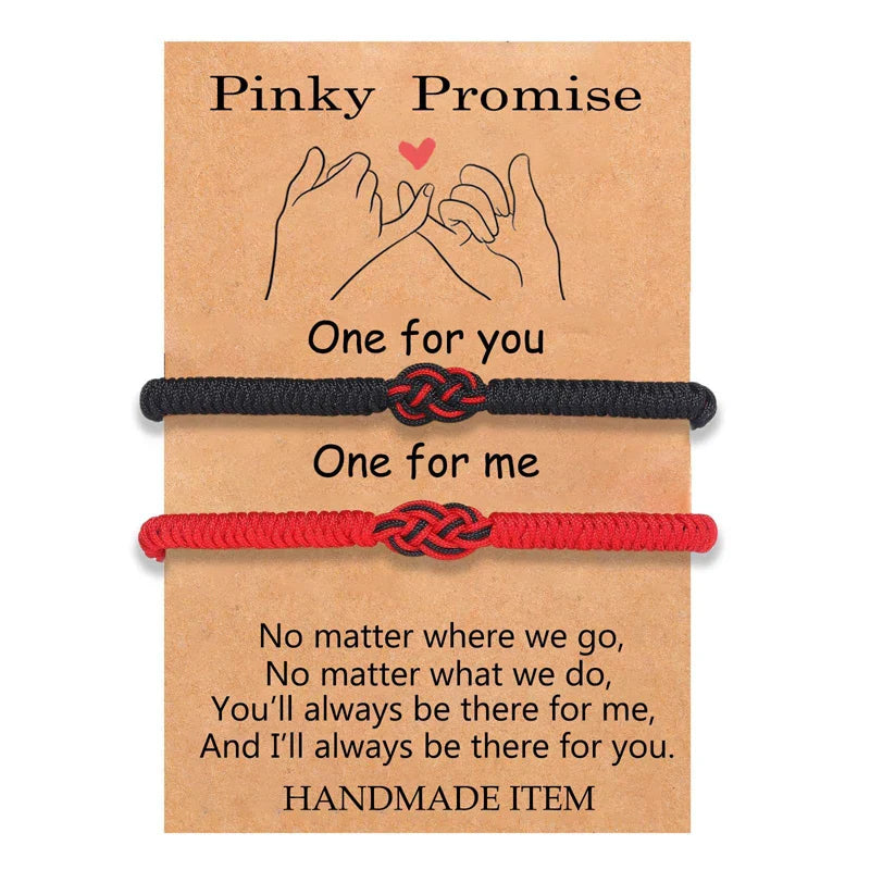 Valentines Day Birthday Gifts for Her Him Matching Red String of Fate Couple Bracelet for Boyfriend Girlfriend Wife
