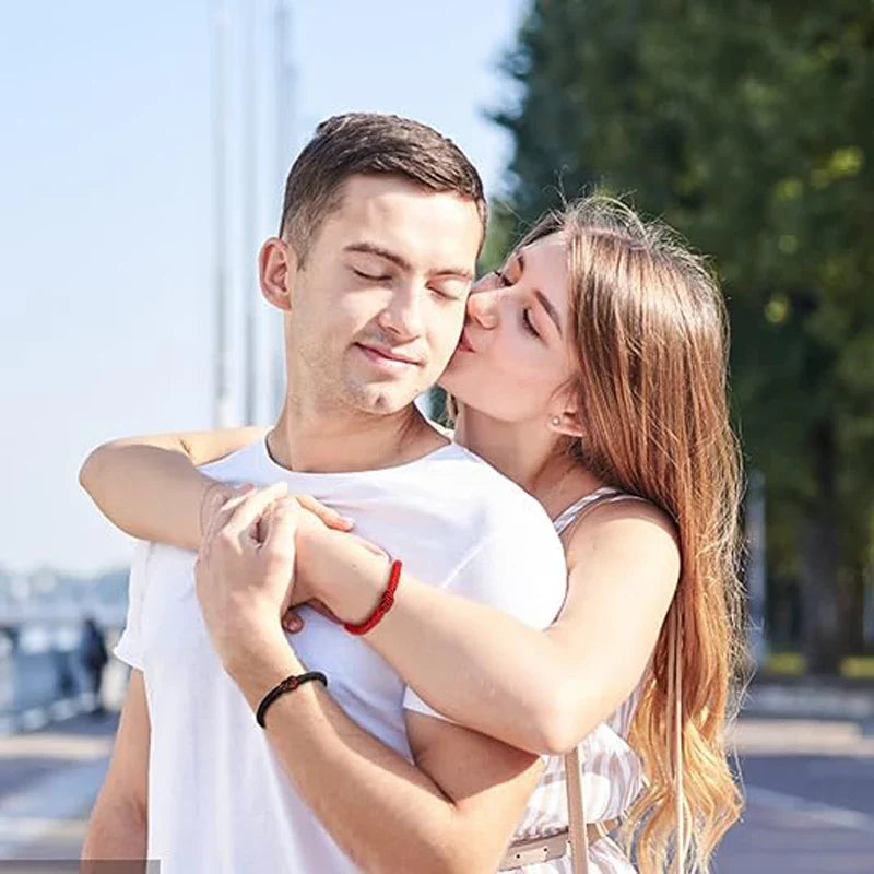 Valentines Day Birthday Gifts for Her Him Matching Red String of Fate Couple Bracelet for Boyfriend Girlfriend Wife