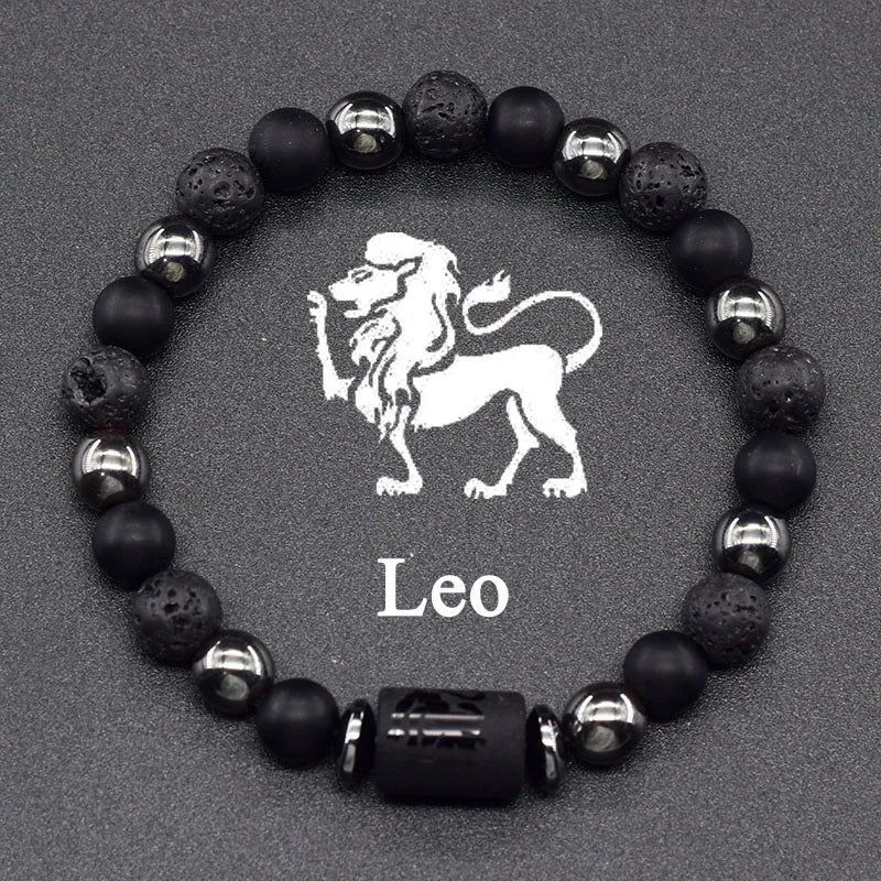 12 Constellation Signs Bracelet for Women Men 12 Zodiac Charm Bracelet Homme Capricorn Libra Leo Signs Jewelry on Hand Wholesale