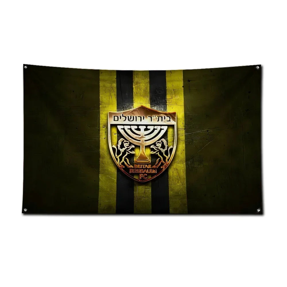 Beitar Jerusalem FC Polyester Printed Banner for Garage or Outdoor Decor Show Team Spirit and Unique Style