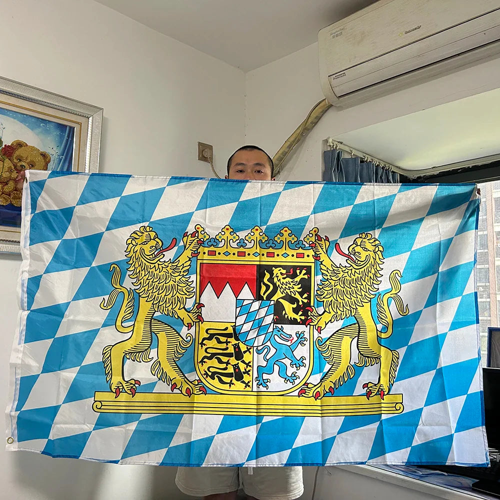 SKY FLAG German Bavaria Flag Germany Deutschland 90x150cm Polyester Printed Bayern Bavarian Flags Banners For Decoration