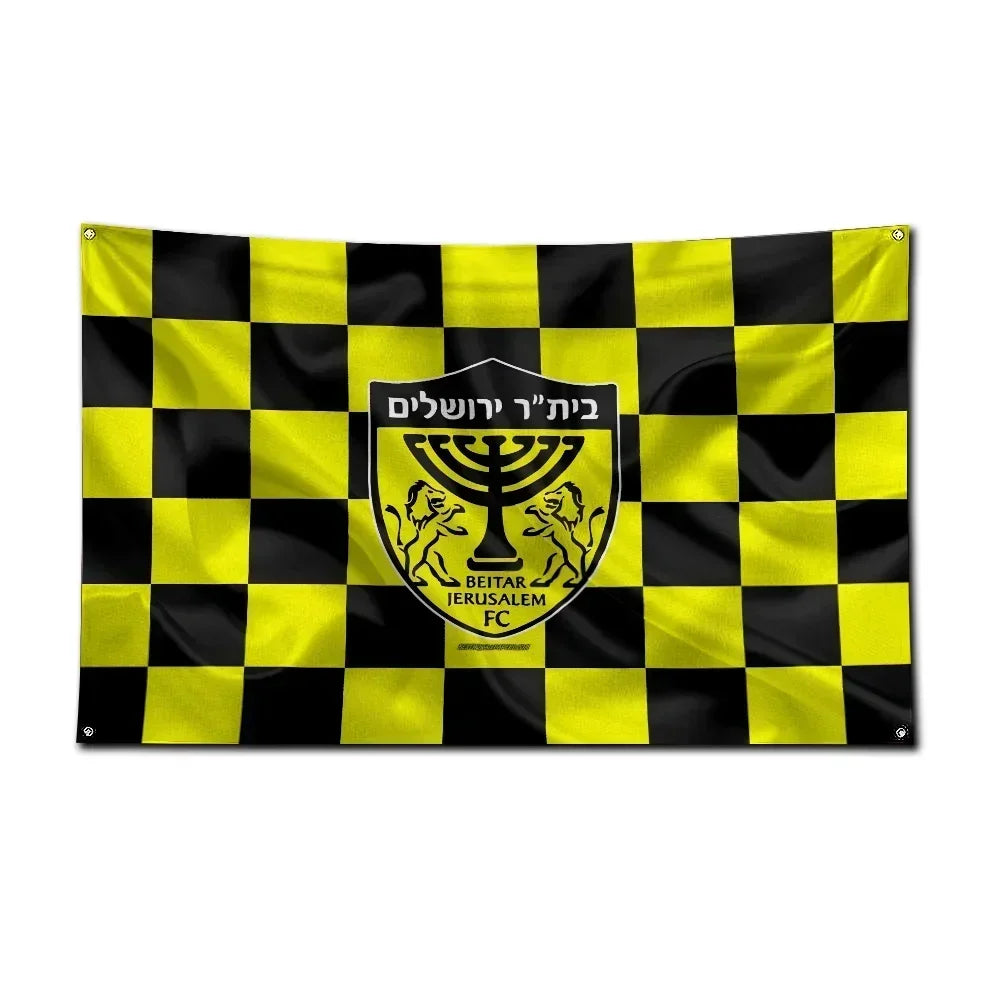 Beitar Jerusalem FC Polyester Printed Banner for Garage or Outdoor Decor Show Team Spirit and Unique Style