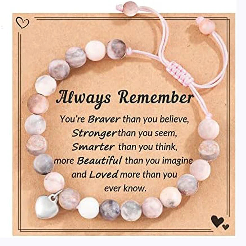 Fashion Women Teen Girl Gifts, Natural Stone Bracelets Trendy Stuff Inspirational Teen Girl Women Gifts Ideas
