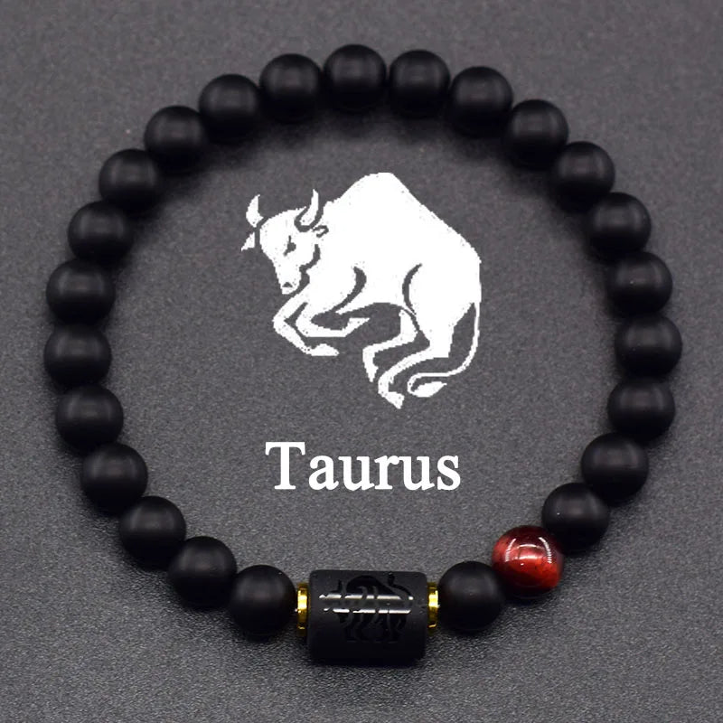 12 Constellation Signs Bracelet for Women Men 12 Zodiac Charm Bracelet Homme Capricorn Libra Leo Signs Jewelry on Hand Wholesale