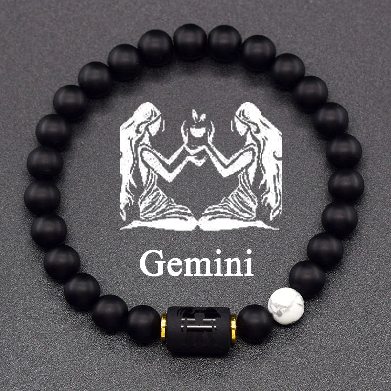 12 Constellation Signs Bracelet for Women Men 12 Zodiac Charm Bracelet Homme Capricorn Libra Leo Signs Jewelry on Hand Wholesale