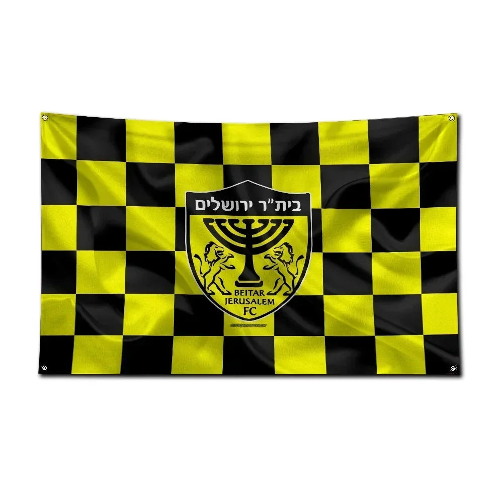Beitar Jerusalem FC Polyester Printed Banner for Garage or Outdoor Decor Show Team Spirit and Unique Style