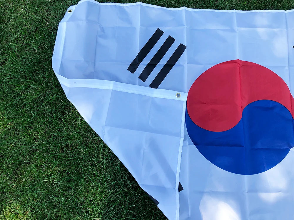 SKY FLAG South Korea flag 90X150cm High Quality Polyester Fabrics hanging Flags South Korea Korean Flag Banner for decoration