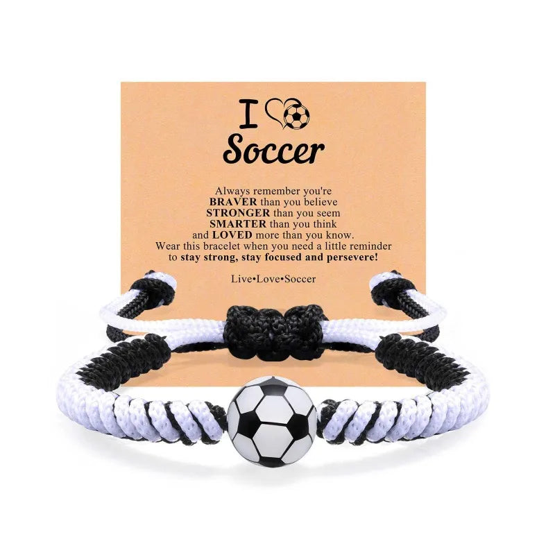 Men's Gift Diamond Knot Rope Weaving Adjustable Bracelet Silicone Baseball Football Basketball Weaving Bracelet
