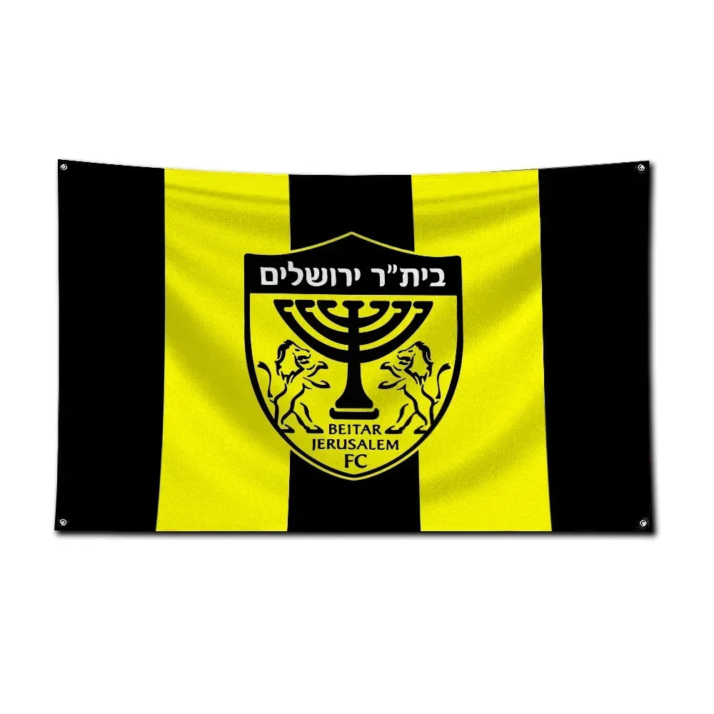 Beitar Jerusalem FC Polyester Printed Banner for Garage or Outdoor Decor Show Team Spirit and Unique Style