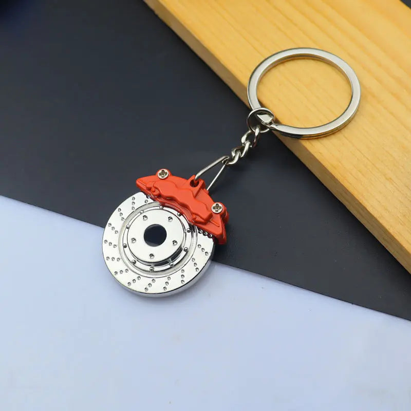 Creative Metal Mini Auto Parts Car Wheel Keychain Body Kit Enthusiast Keyring Accessories Key Ring Chain for Men Woman Gift