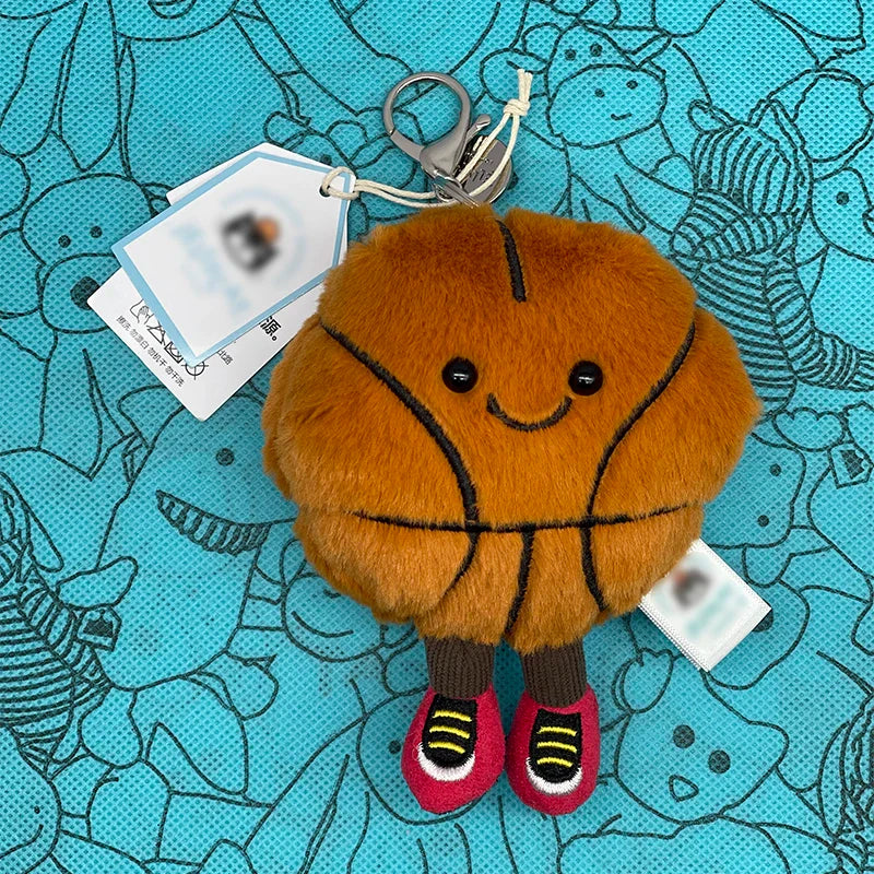 Golf Ball Plush Keychain, Jellyfish Keychain, Macaron Plush Toy, Cherry, Black Storm Cloud Plush JC Bag Charm