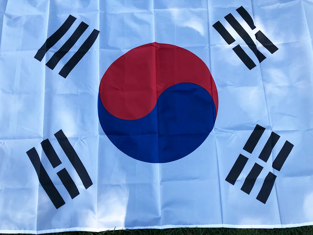 SKY FLAG South Korea flag 90X150cm High Quality Polyester Fabrics hanging Flags South Korea Korean Flag Banner for decoration