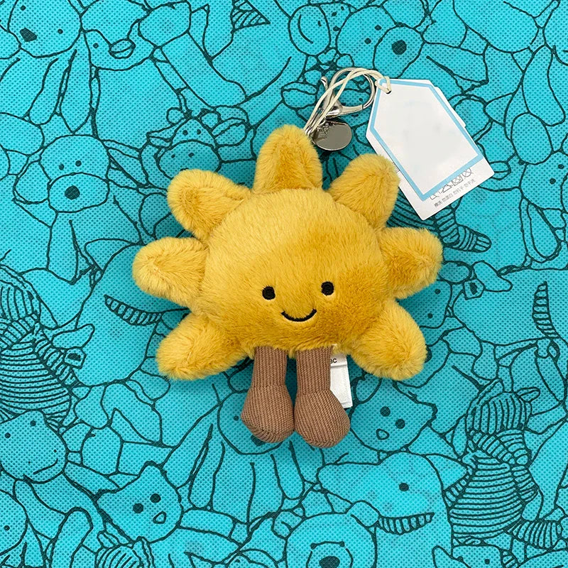 Golf Ball Plush Keychain, Jellyfish Keychain, Macaron Plush Toy, Cherry, Black Storm Cloud Plush JC Bag Charm