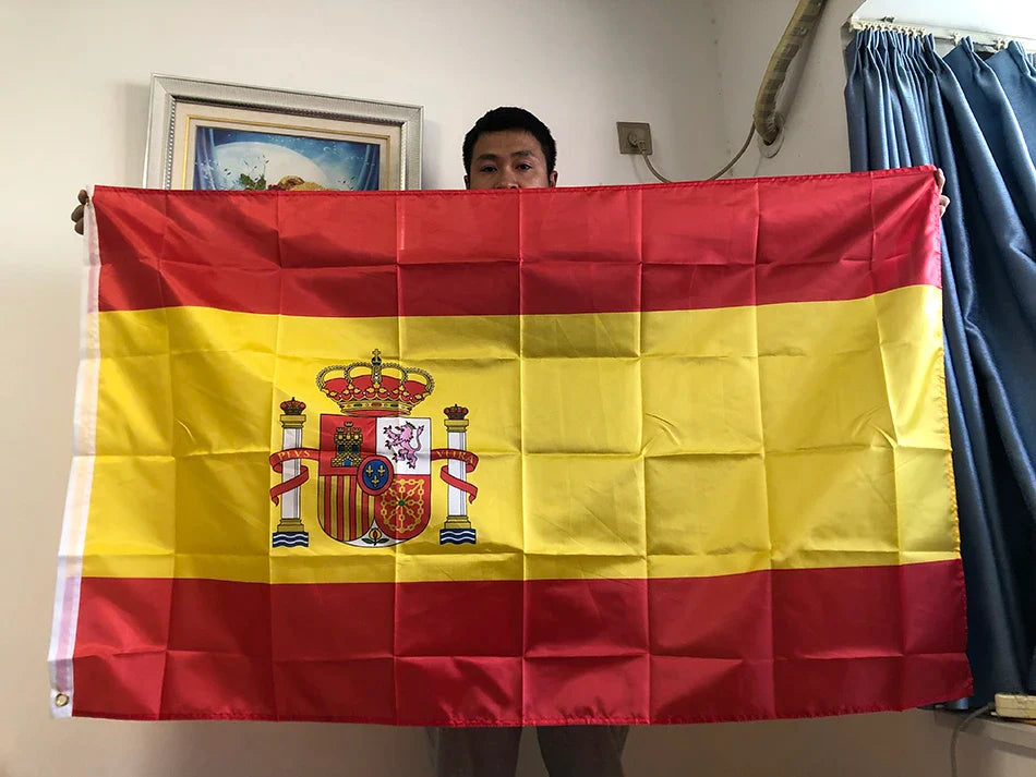 SKY FLAG 90x150cm spain flag 3x5 Feet ES Espana Spanish Flag Super Poly football FLAG Indoor Outdoor for Celebration big flags