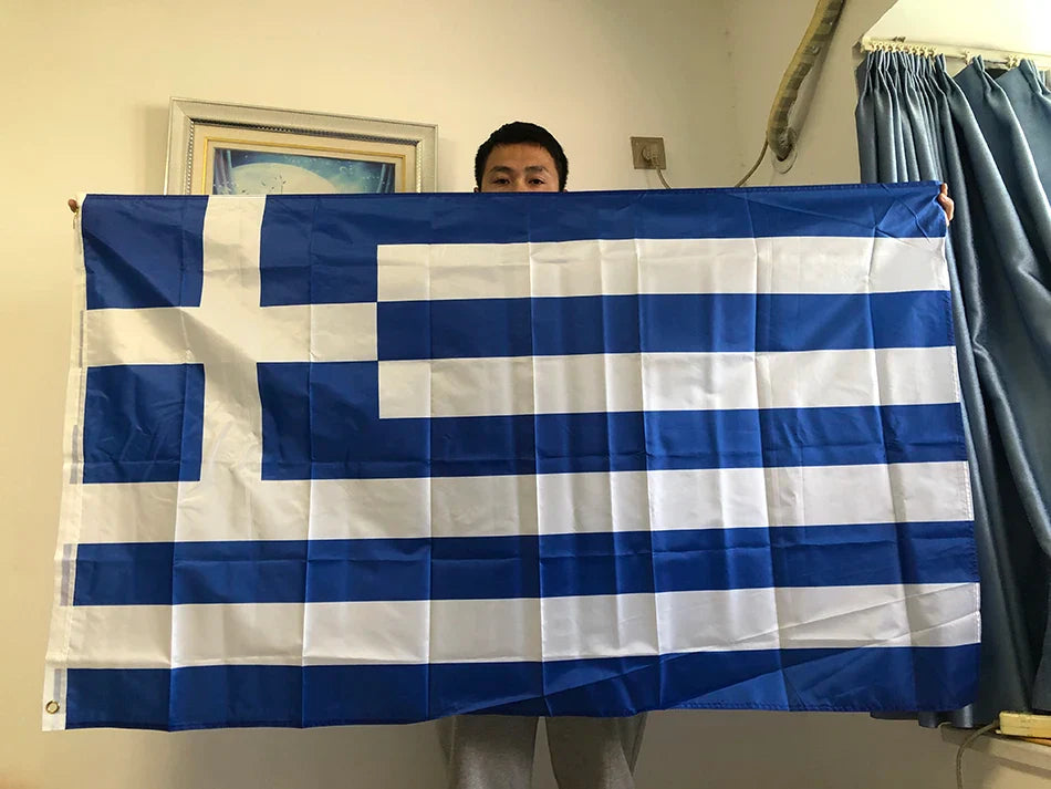 SKY FLAg Greece Flag 3x5ft Greek Hellenic State Country Banner Greece National Banner Hanging polyester Greece Flag