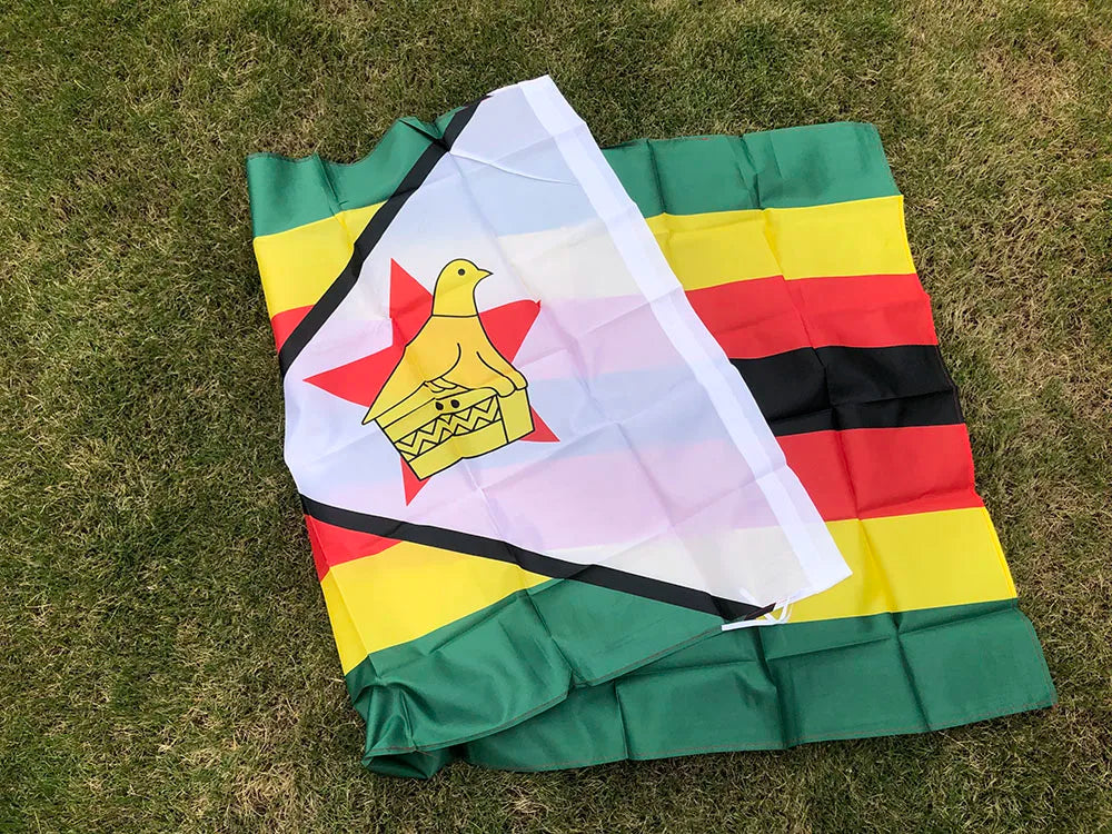 SKY FLAG Zimbabwe Flag 90x150cm Hanging Polyester Zimbabwean National Flags 3x5 Foot double penetration Flag for Decoration
