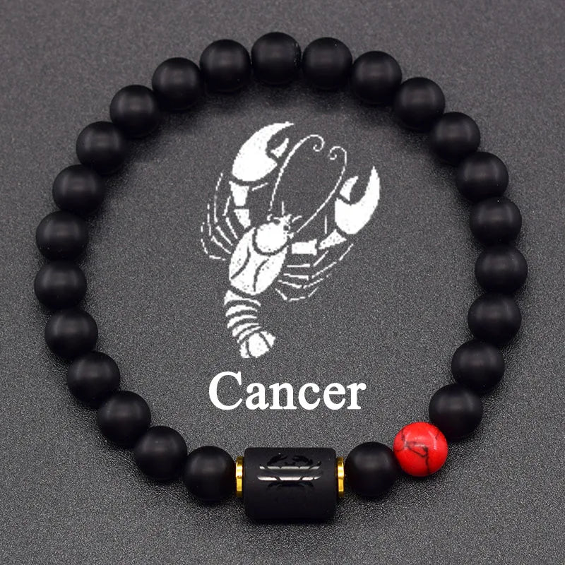 12 Constellation Signs Bracelet for Women Men 12 Zodiac Charm Bracelet Homme Capricorn Libra Leo Signs Jewelry on Hand Wholesale