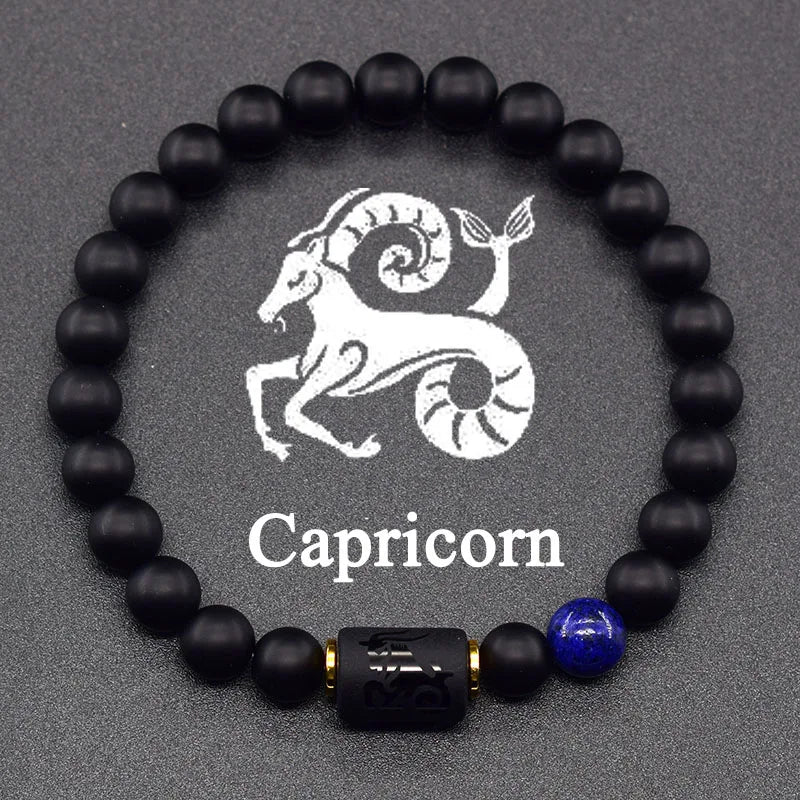 12 Constellation Signs Bracelet for Women Men 12 Zodiac Charm Bracelet Homme Capricorn Libra Leo Signs Jewelry on Hand Wholesale