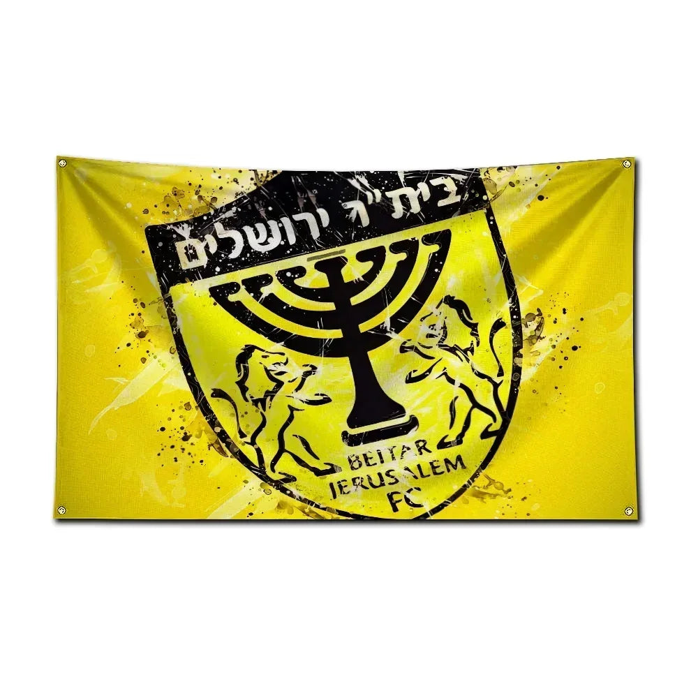 Beitar Jerusalem FC Polyester Printed Banner for Garage or Outdoor Decor Show Team Spirit and Unique Style