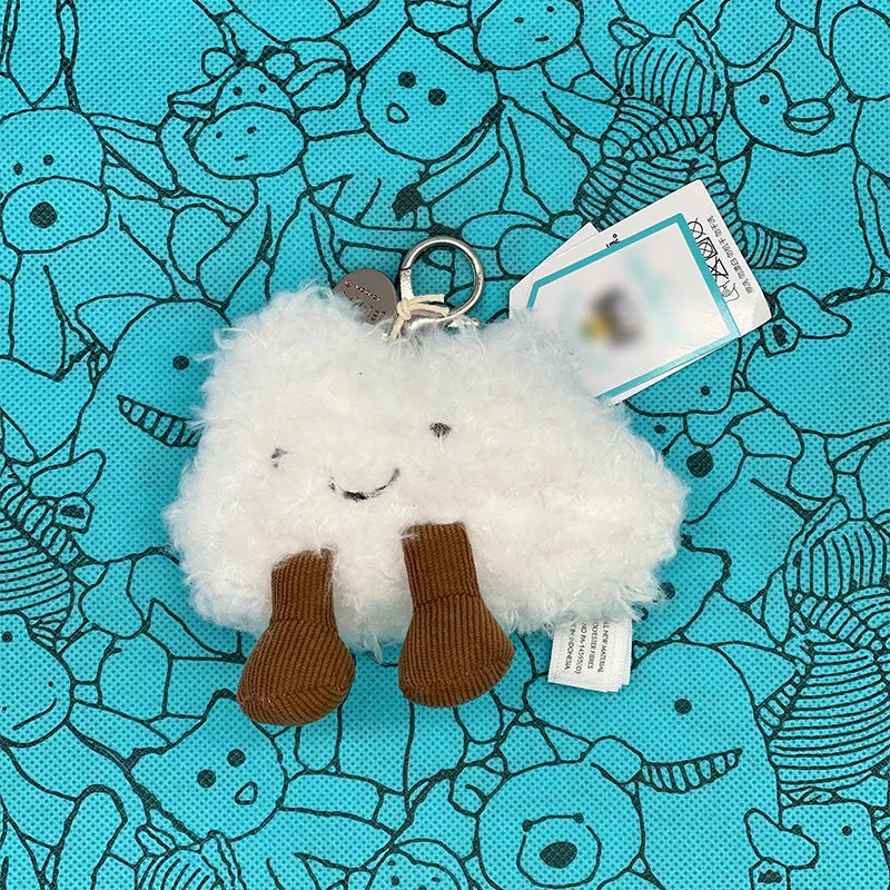 Golf Ball Plush Keychain, Jellyfish Keychain, Macaron Plush Toy, Cherry, Black Storm Cloud Plush JC Bag Charm