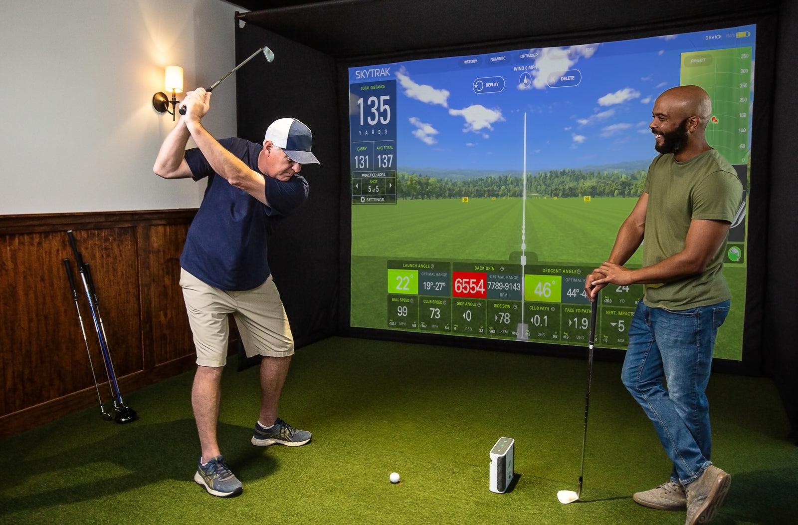 SkyTrak+ Retractable Golf Simulator