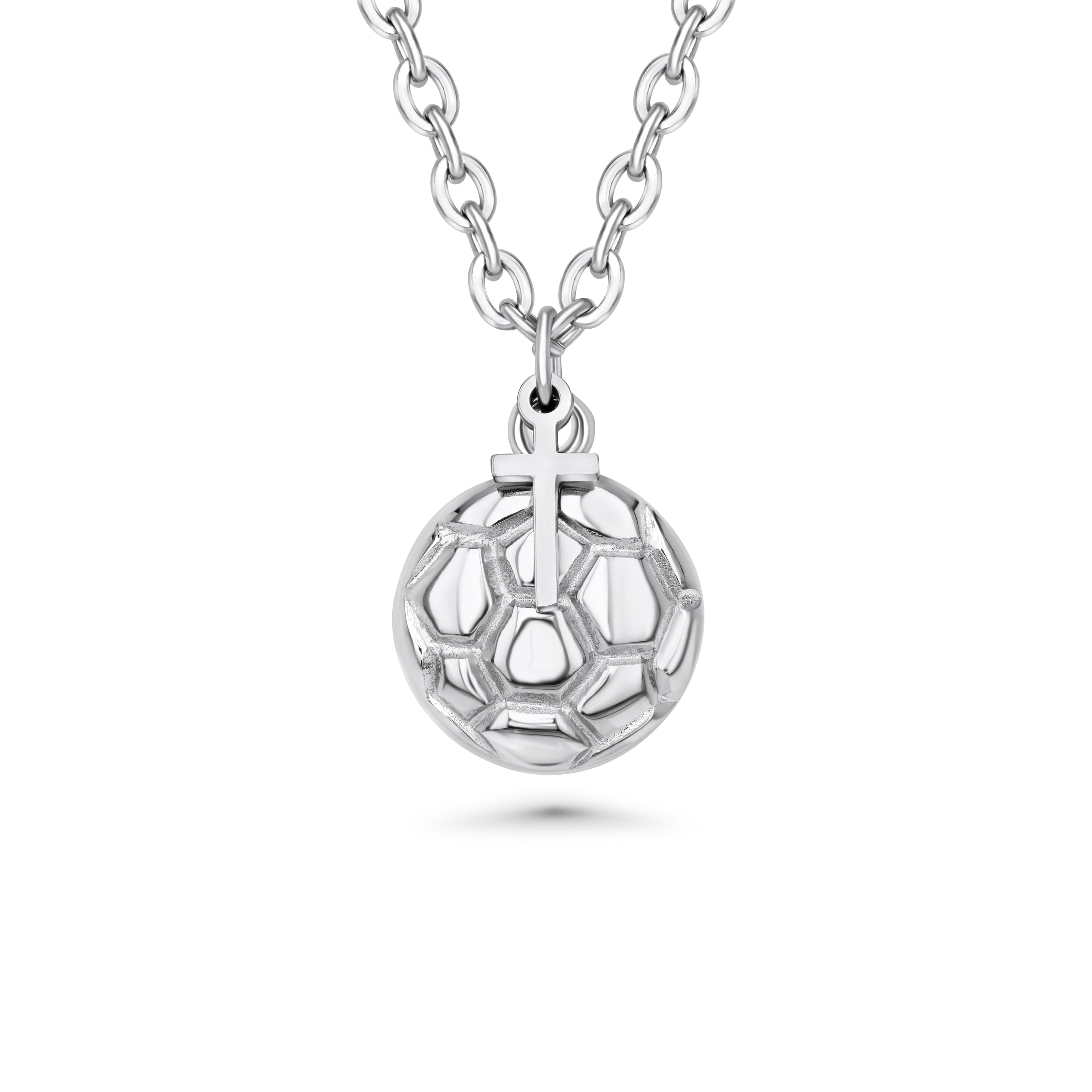 Soccer Ball Dangle Cross Necklace
