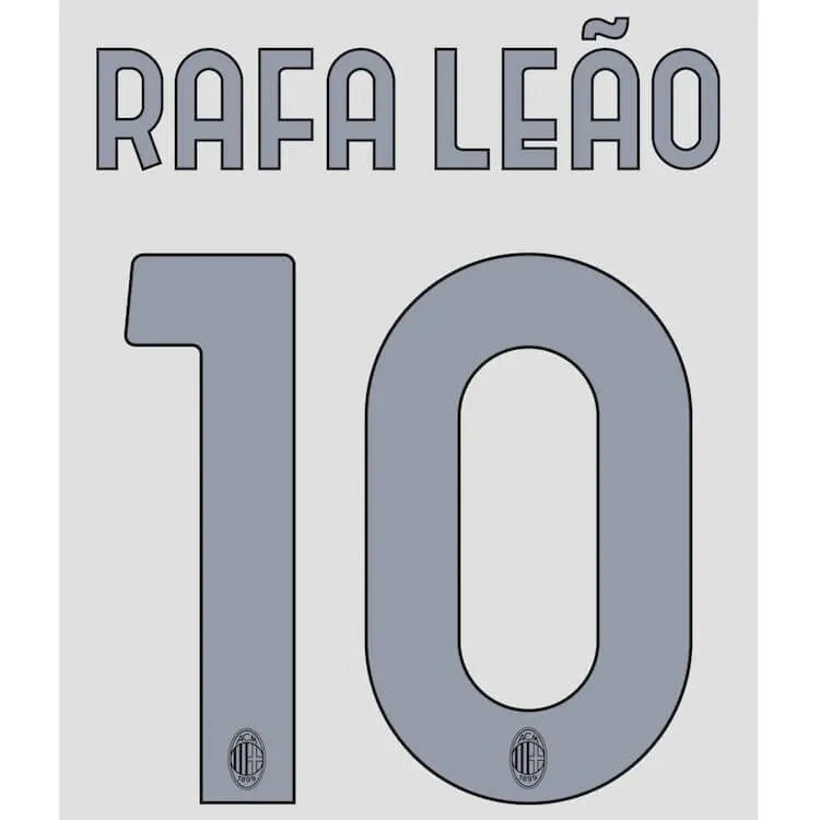 AC Milan 2023/24 Away Rafa-Leao #10 Jersey Name Set