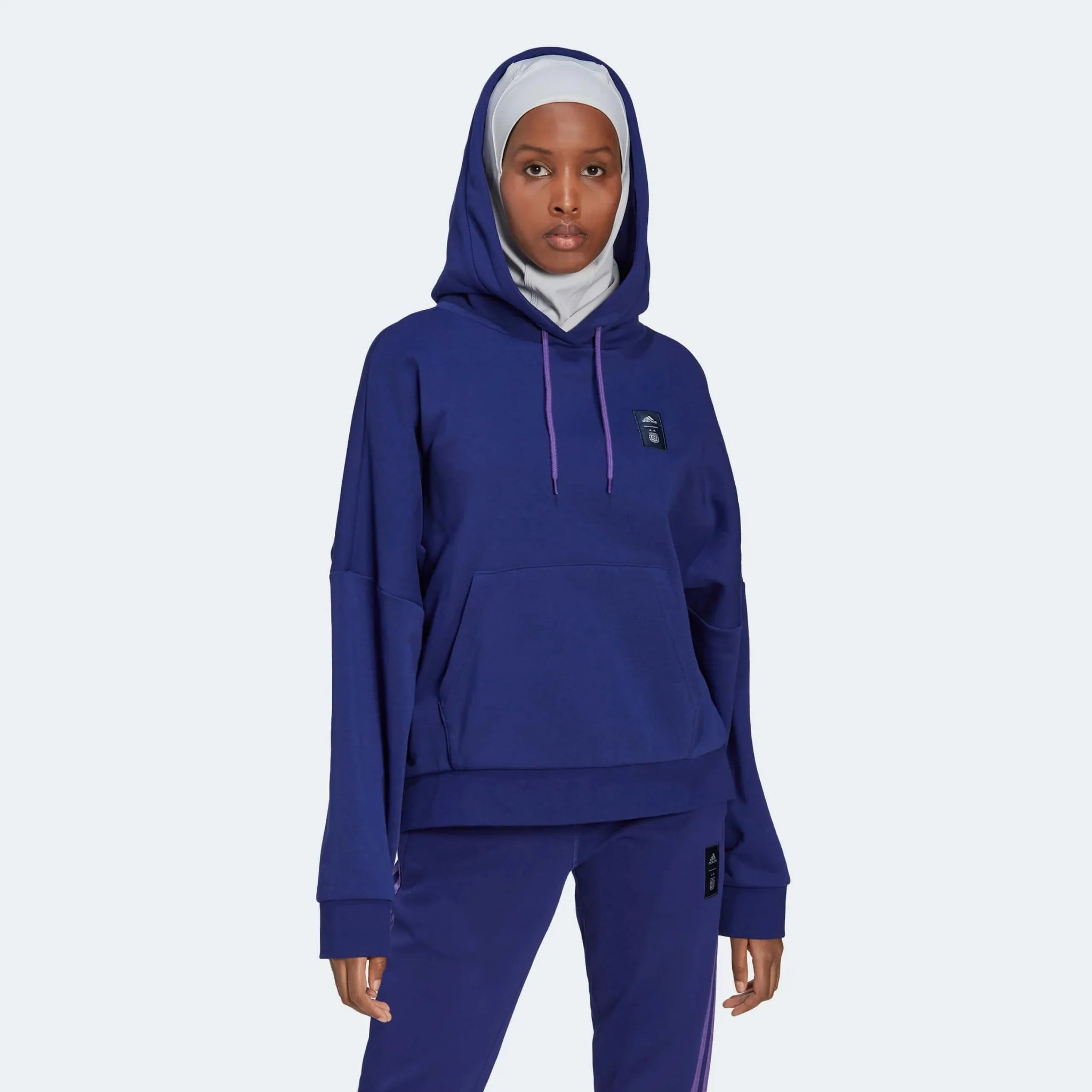 adidas 2022-23 Argentina Women's 3 Stripe Hoody Legacy Indigo