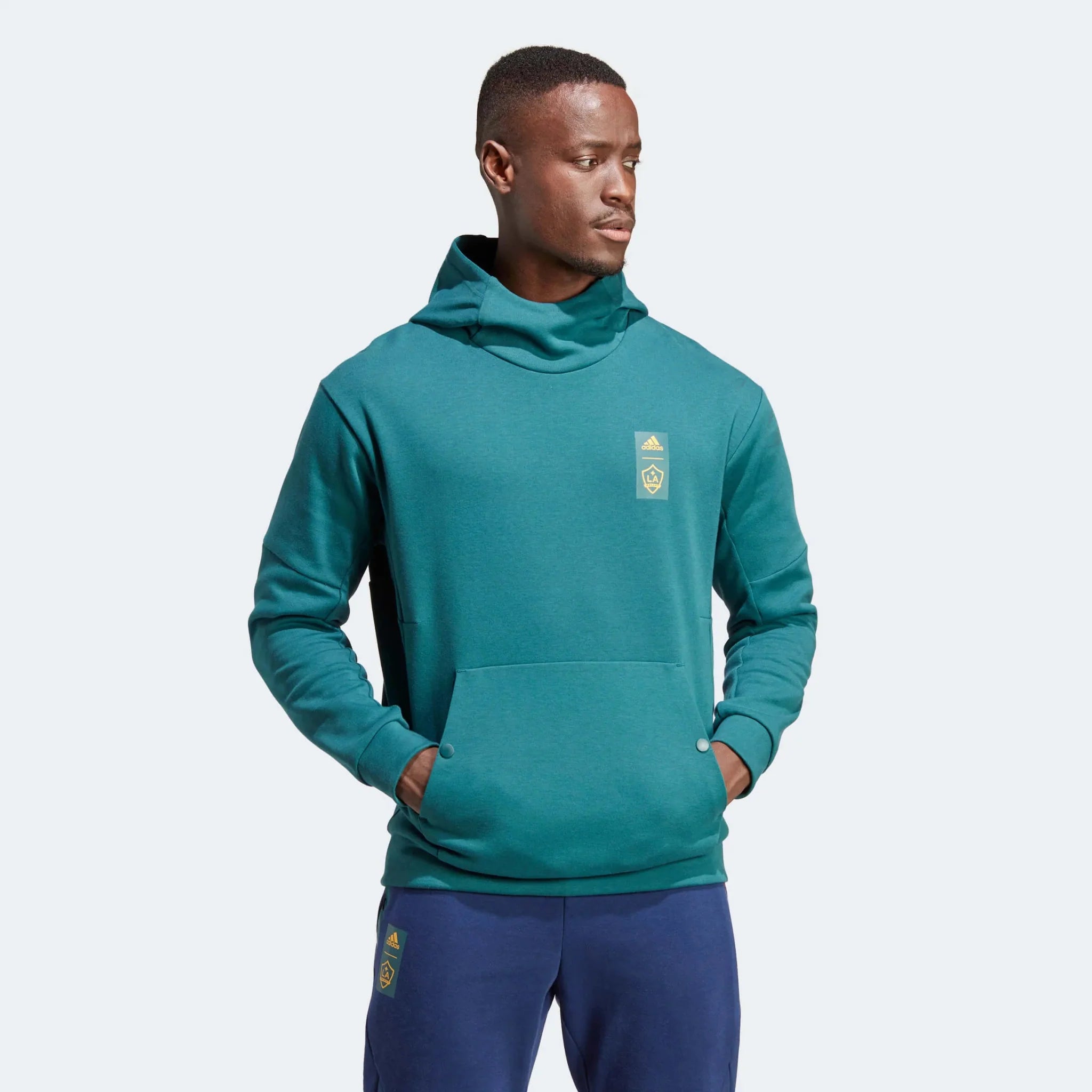 adidas 2023 LA Galaxy Travel Hoodie - Mystery Green